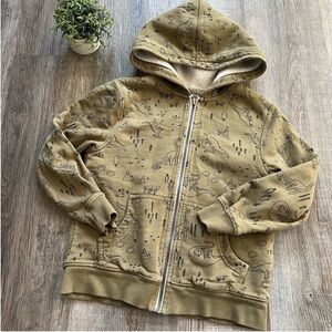 Hanna Andersson Sherpa Lined Dinosaur Hoodie in Green